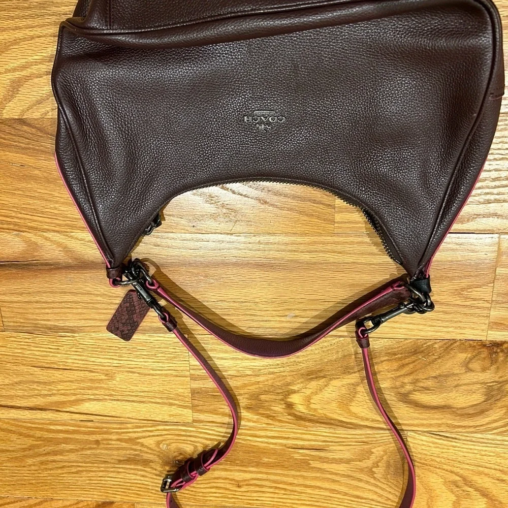 Coach Harley East Purple Snake Hobo Bag